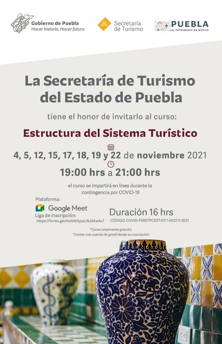 La Secretaría de Turismo invita a los Guías de Turistas acreditados a participar en el curso “Estructura del Sistema Turístico”, avalado por el Instituto de Competitividad Turística (ICTUR) y que contribuye al refrendo de credencial